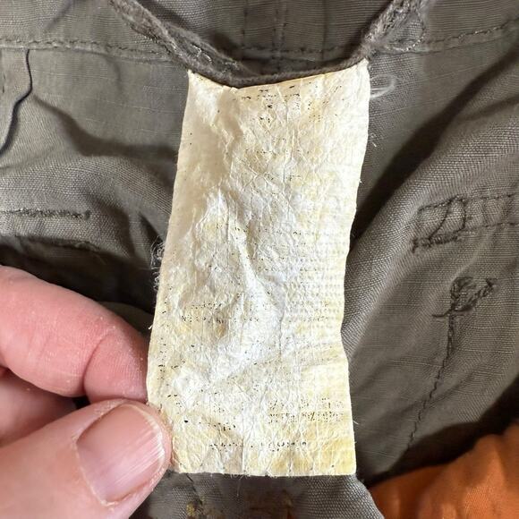 Vtg Y2K Da-nang Cargo Military Pants Embroidered Tan Large 34x31.5 Army Bohemian - Picture 5 of 9